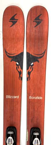 Used Blizzard Bonfide 98 Titanium Flipcore All Mountain Skis with Bindings Size 166 (Option 2007110)