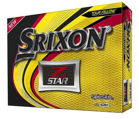 Srixon Z Star Golf Balls (Tour Yellow, Spinskin, 2018, 12pk) NEW