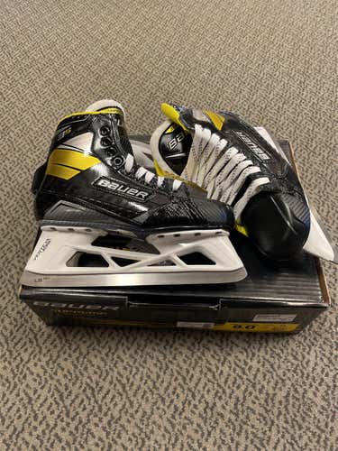 Senior Bauer 3S Regular Width Size 8 Hockey Goalie Skates