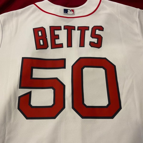 Mookie Betts #50 Boston Red Sox MLB Nike White Adult XL Jersey