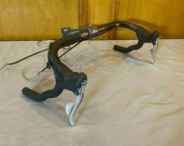 Campagnolo Veloce 2x10 Brake/Shift Levers Salsa Bell Lap Bar Icon Graphite Stem