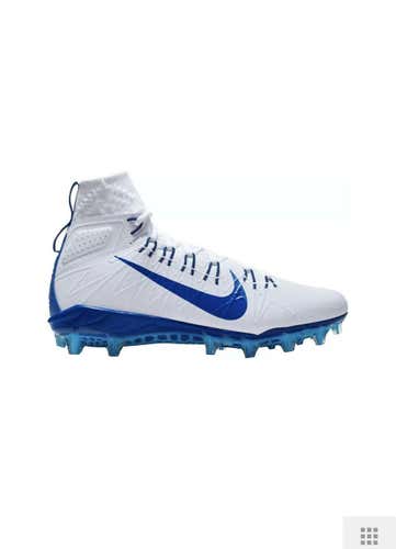 NIKE ALPHA HUARACHE 7 ELITE LAX FOOTBALL CLEATS SIZE 13 white/royal CJ0224-101 lacrosse