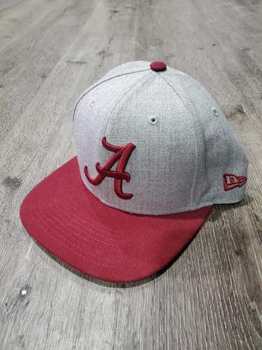 Alabama Crimson Tide Gray Used Men's Adult One Size Fits All New Era Hat