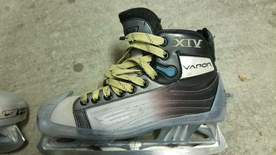 Used Senior Bauer Vapor XIV Hockey Goalie Skates Regular Width Size 6