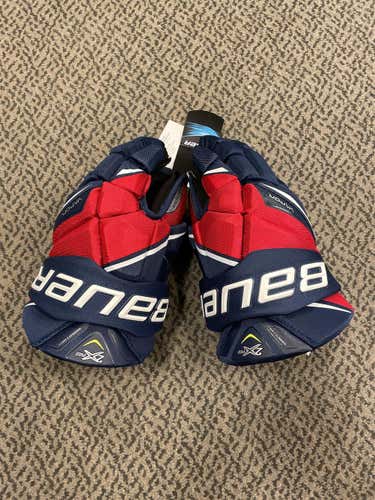 Blue Senior Bauer Vapor 2X Pro 14" Gloves