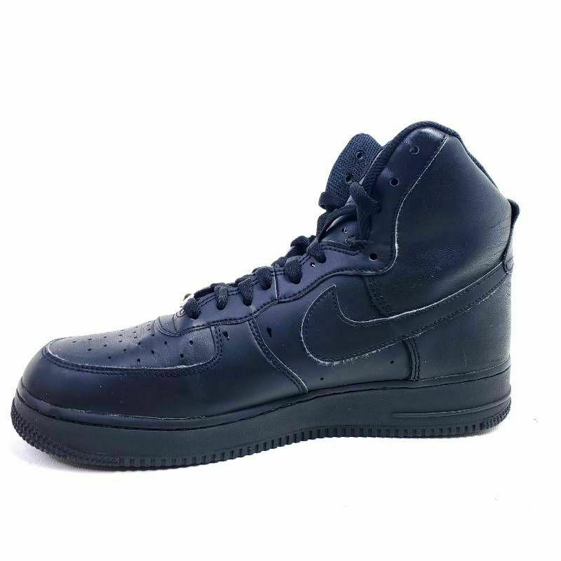 black and blue air force 1 high top