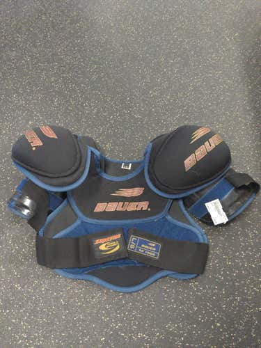 Used Bauer Sp1000 Lg Ice Hockey Shoulder Pads
