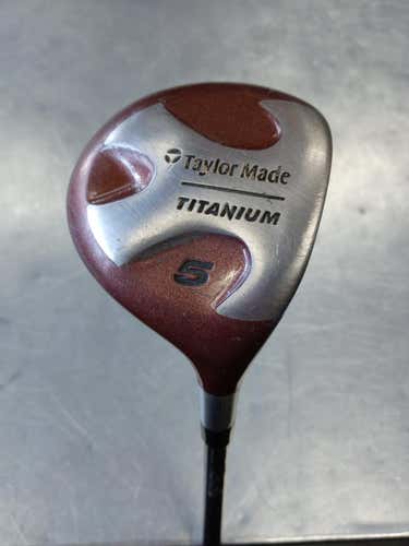 Used Taylormade Titanium 5 Wood Graphite Stiff Golf Fairway Woods