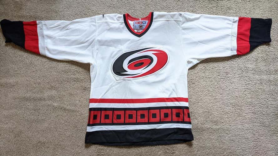 Vintage Carolina Hurricanes Medium CCM 1997 inaugural white Replica Jersey