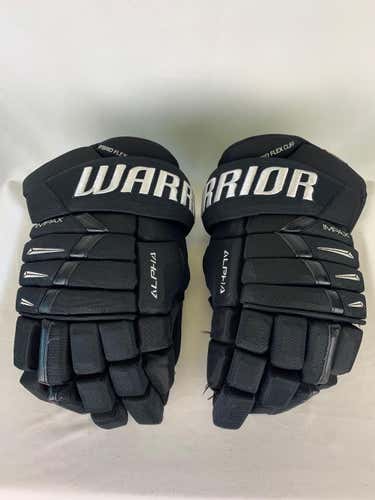 Black Senior Warrior Alpha DX Pro Gloves 15" Pro Stock- Utah Grizzlies ECHL