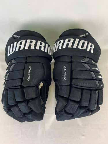 Black Senior Warrior Alpha DX Pro Gloves 15" Pro Stock- Utah Grizzlies ECHL