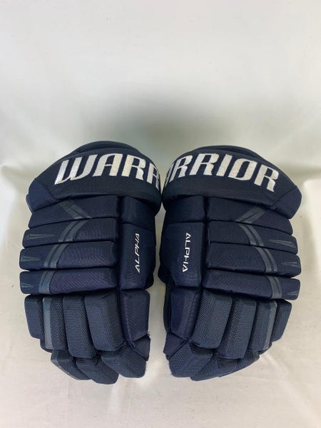 Navy Senior Warrior Alpha DX3 Gloves 14" Pro Stock- Greenville Swamp Rabbits ECHL