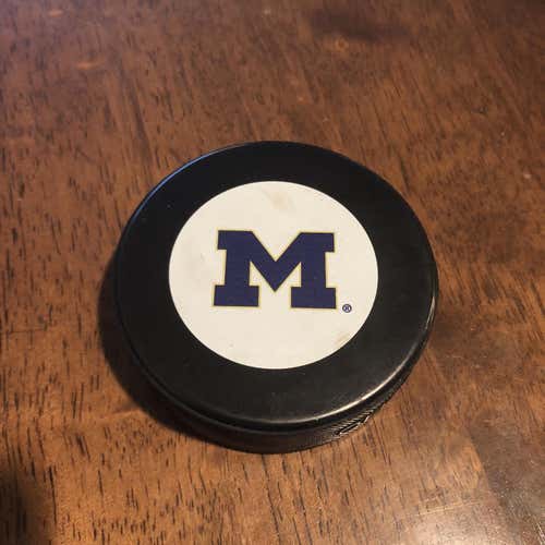 Michigan Hockey Game Puck