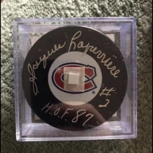 Jacques Lapierre Montreal Canadiens Signed Puc