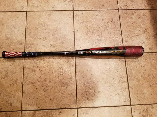 Used High School/College BBCOR Certified 2018 DeMarini Hybrid Voodoo Bat (-3) 29 oz 32"