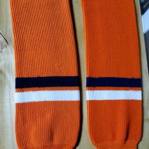 Orange 25" Knit Socks Intermediate Large Oilers