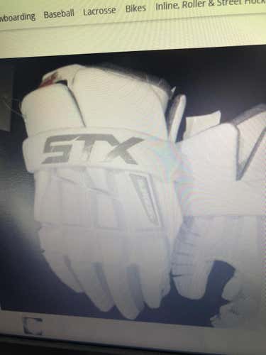Maverik Rome medium and STX RZR White M New Player STX Rzr 12" Lacrosse Gloves Lax NWT Medium Med