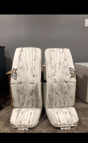 White Senior 33" Brian's Subzero 6.0  Goalie Leg Pads