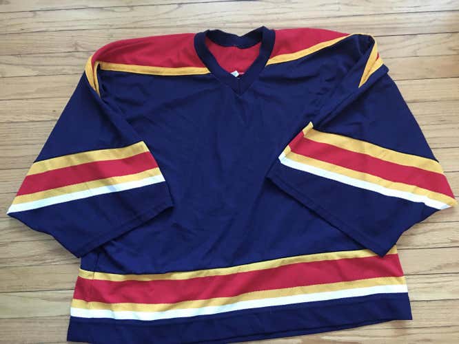 Used CCM NHL Replica Florida Panthers Adult Practice Jersey Goalie Cut