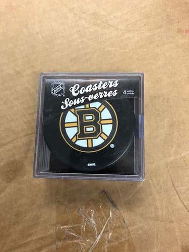 Bruins Coasters / 4 / Puck Size
