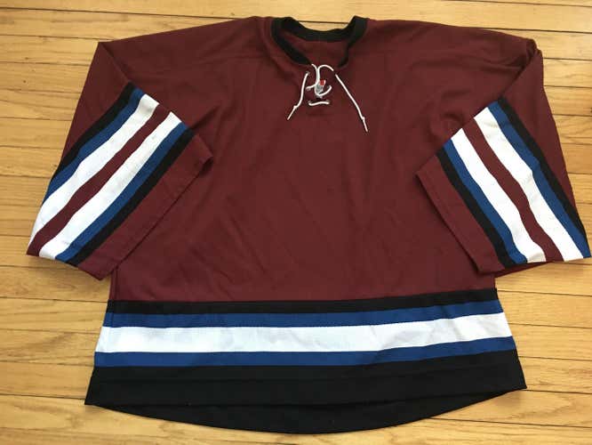 Used CCM NHL Replica Colorado Avalanche Adult Practice Jersey Goalie Cut