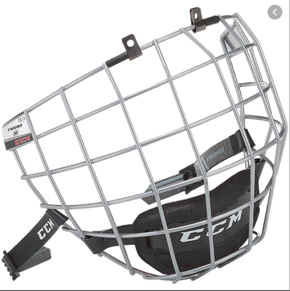 New Senior Large CCM FM580 Full Cage - Silver