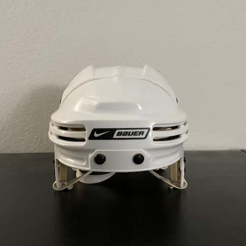 White Used Medium Bauer 4500 Pro Stock Helmet