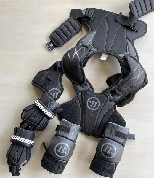 Warrior Lacrosse Starter Kit - Gloves, Shoulder Pads, and Arm Pads - Youth Large