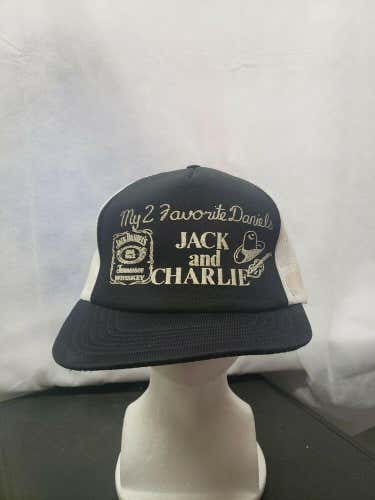 Vintage Jack And Charlie Daniels Mesh Trucker Snapback hat