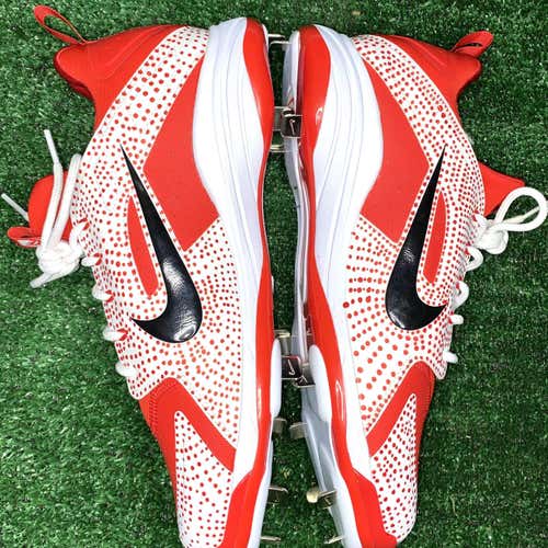 Size 12 Custom 1/1 Pair Nike Metal Baseball Cleats Huarache Elite