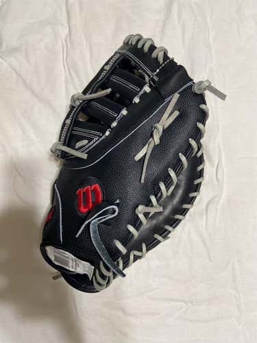 Black High School/College First Base A2000 12.25" Baseball Glove
