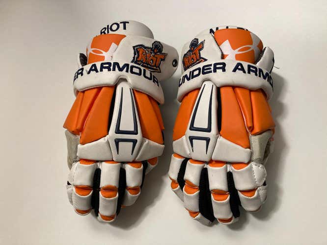 Used Under Armour Command Pro Lacrosse Gloves 13" Large White