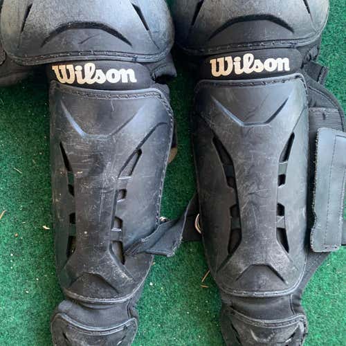 Black Youth Wilson Catcher's Leg Guards And chest protector