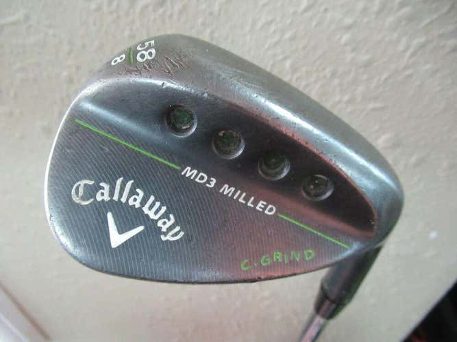 CALLAWAY MD3 MILLED 58* LOB WEDGE C GRIND WEDGE FLEX STEEL NEW GRIP