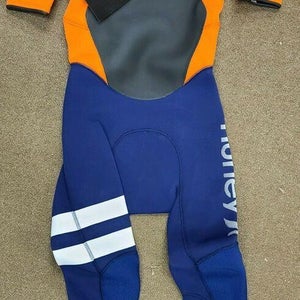 New $250 Men's Hurley Fusion 202 Wetsuit 2/2MM Short Sleeve Fullsuit Blue XS