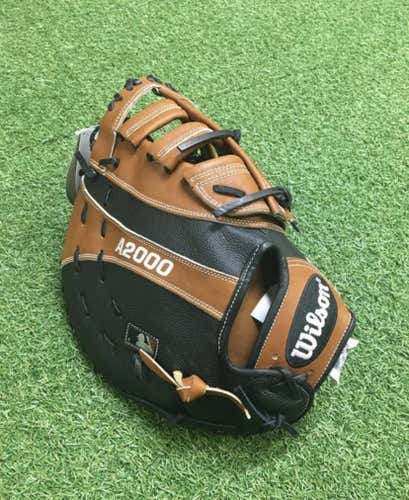 Black High School/College First Base A2000 12.5" Baseball Glove