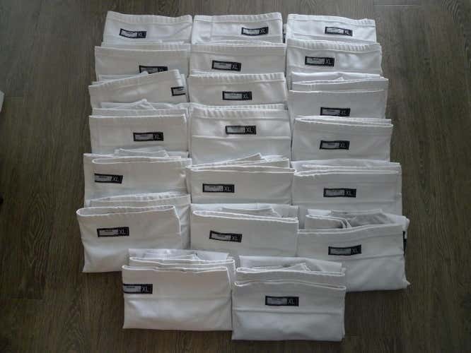 20 PAIRS - AHL Team Set Manitoba Moose Pro Stock Hockey Socks White XL Game Worn Reebok Edge