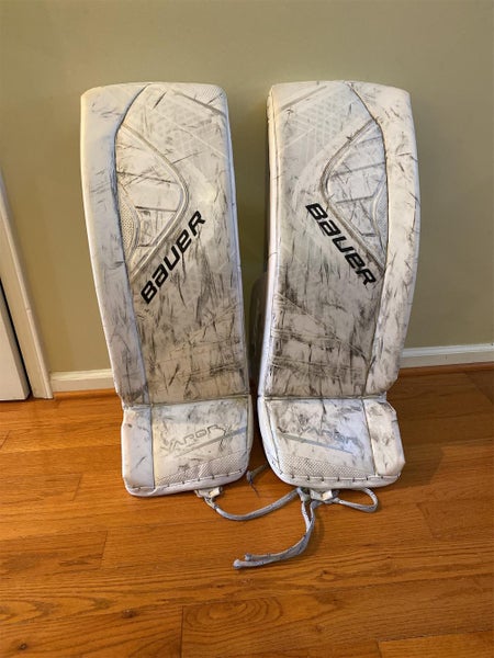 White Senior 34" Bauer Vapor X900  Goalie Leg Pads