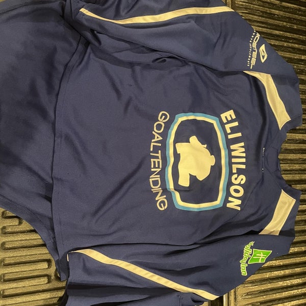 Blue Adult Goalie Cut Reebok Pro Stock Jersey Eli Wilson