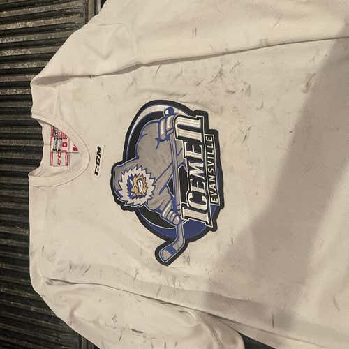 White Adult Goalie Cut CCM Pro Stock Jersey