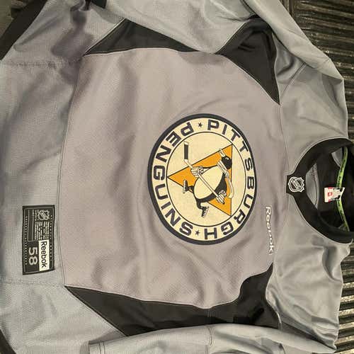 Gray Adult Size 58 Reebok Pro Stock Jersey Penguins