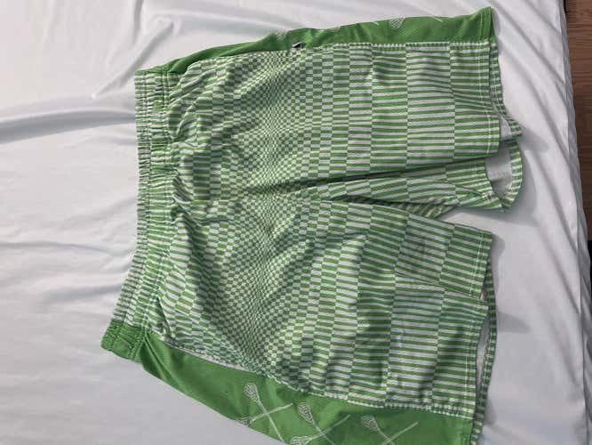 Green basic lacrosse shorts