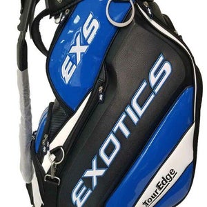 Tour Edge Exotics EXS Staff Bag (Black/White/Blue, 4-way Top 10.5") Golf NEW