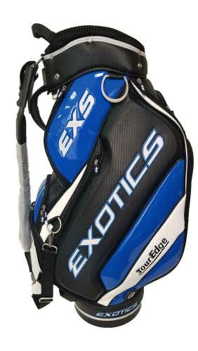 Tour Edge Exotics EXS Staff Bag (Black/White/Blue, 4-way Top 10.5") Golf NEW
