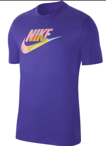 NIKE Sports Wear Men's Size Large Court Purple/Pink-Volt S/S T Shirt