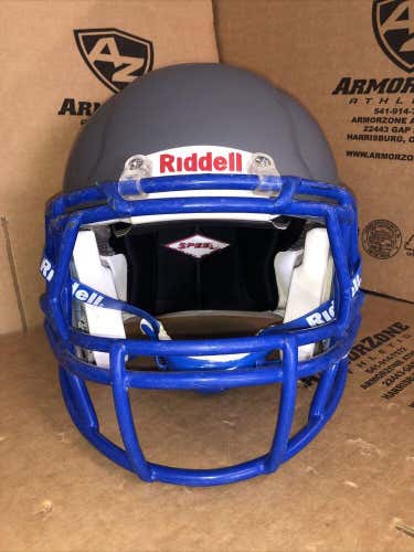 USED RIDDELL ADULT SPEED FOOTBALL HELMET - LARGE - FLAT CHARCOAL