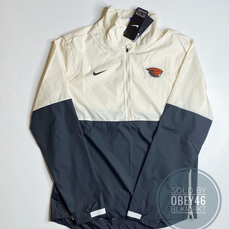 Nike Oregon Beavers On Field NCAA Lightweight 1/2 Zip Coaches Jacket Sz Small Rare