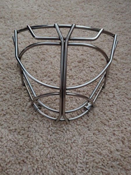 Chrome goalie mask cage from a Eddy Mask