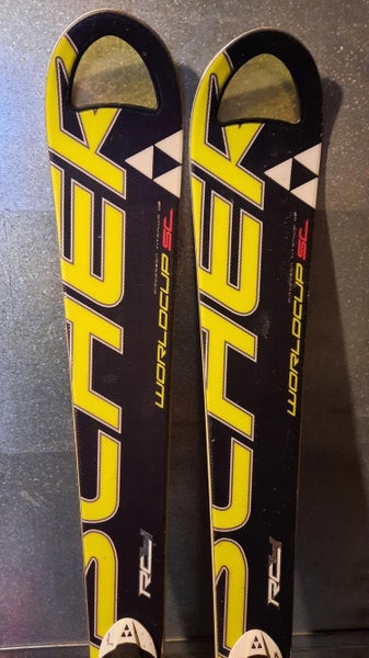 Used Fischer RC4 World Cup SC Skis With Bindings Max Din 13