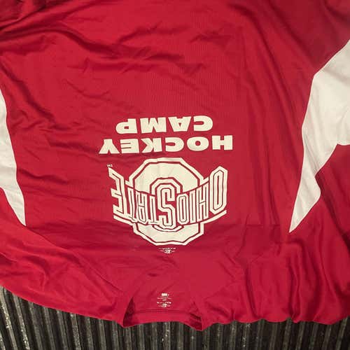 Red Adult Goalie Cut Easton Jersey Ohio State OSU